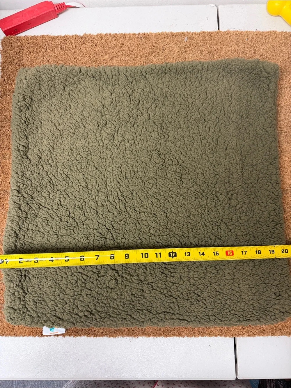 Set of 6. Olive Green Sherpa Pillow Cover. 20x20